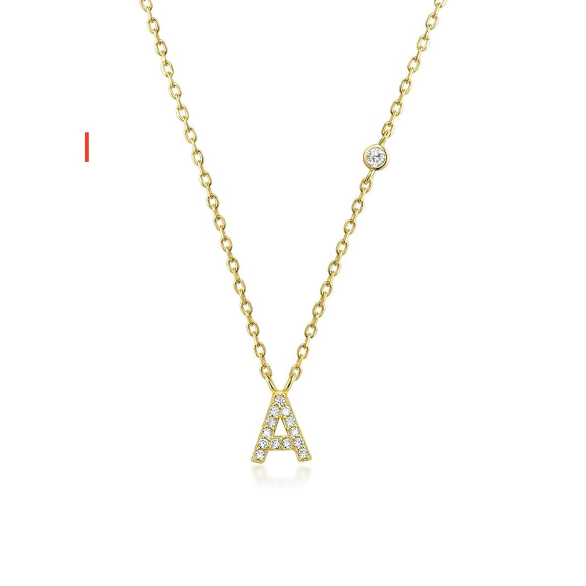 Fashion Jewelry Luxury Gold Color A-Z 26 Letters Necklace CZ Pendant For Women Cute Initials Name Necklace Fashion Party Wedd