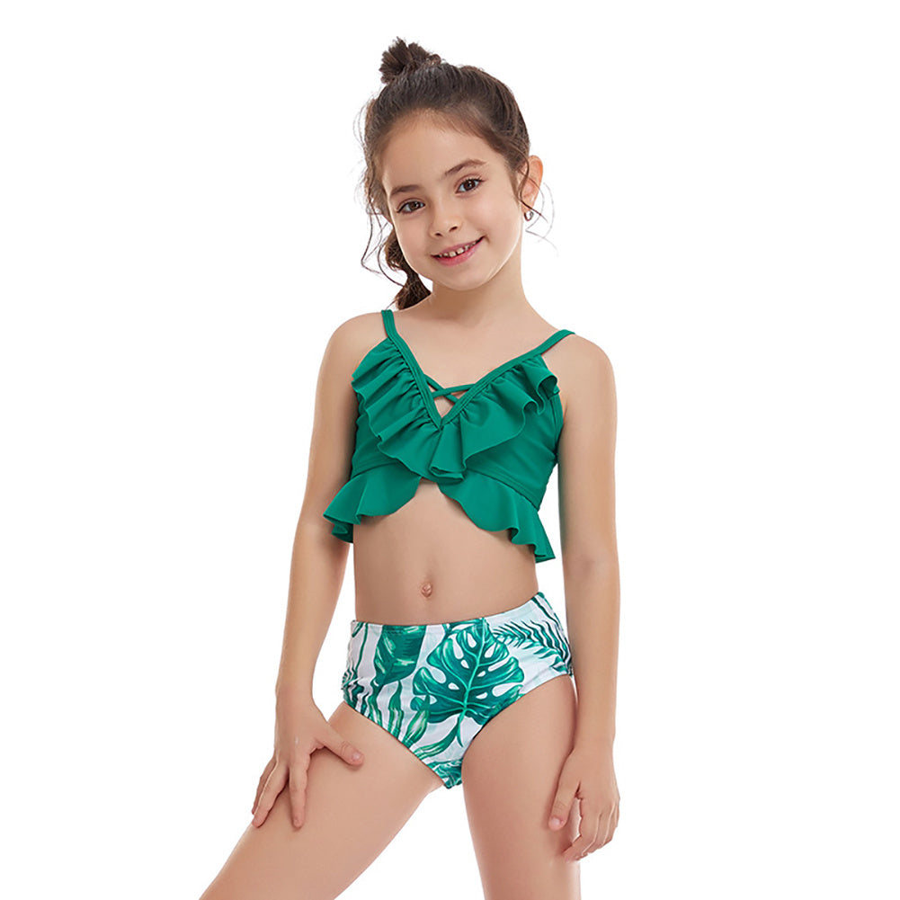 Girls'  Small Ruffled Split Swimsuit dcb17478 face 4cae 89b2 39b08893bdbc