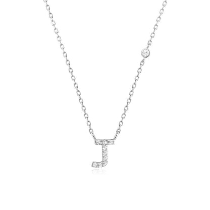 Fashion Jewelry Luxury Gold Color A-Z 26 Letters Necklace CZ Pendant For Women Cute Initials Name Necklace Fashion Party Wedd