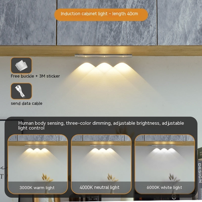 Ultra-thin Human Body Induction Smart Cat's Eye Hill Rechargeable Self-adhesive Wardrobe Light Belt dcc36333 f604 45f6 ad33 a