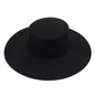 Flat Top Woolen Hat Big Brim Fedora Hat Hepburn Style dcd9ce95 3366 4349 90f6 4ff8d314c6d9