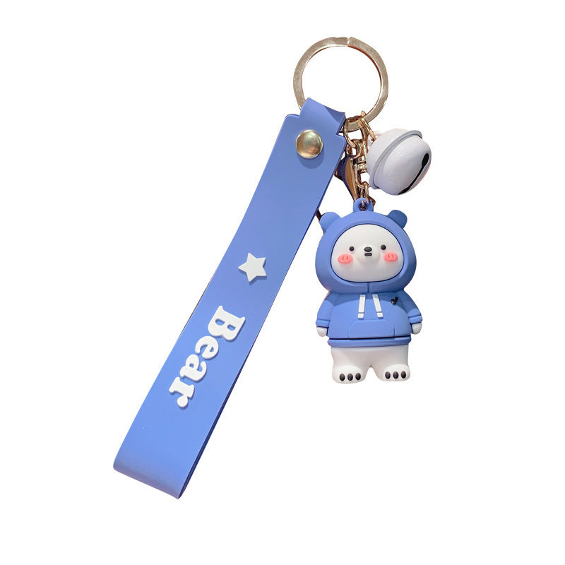 Sweater Small White Bear Pendant Key Chain Cute Accessories Cartoon Doll dcebcbb2 6afe 4dae 9cde 77859953e0c9
