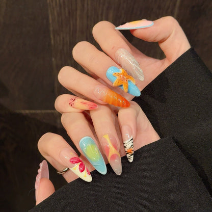 Three-dimensional Starfish Island Vacation Style Wear Nail Tip dcf79251 7ac4 4de2 8959 65da0235ba4a