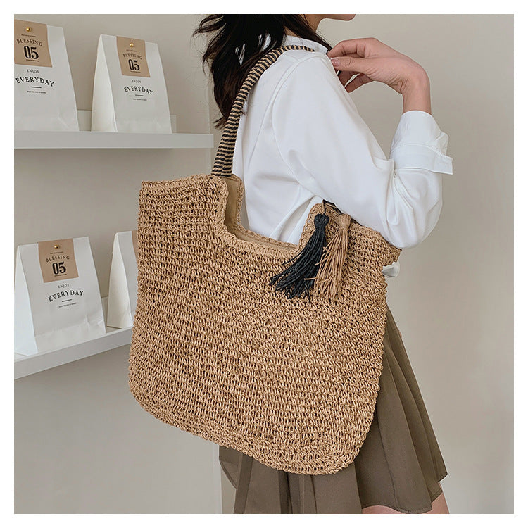 Winter Fashion Straw Casual Tote Bag dcf9be29 33ce 4bbc 8df6 9c28f49b6e8c