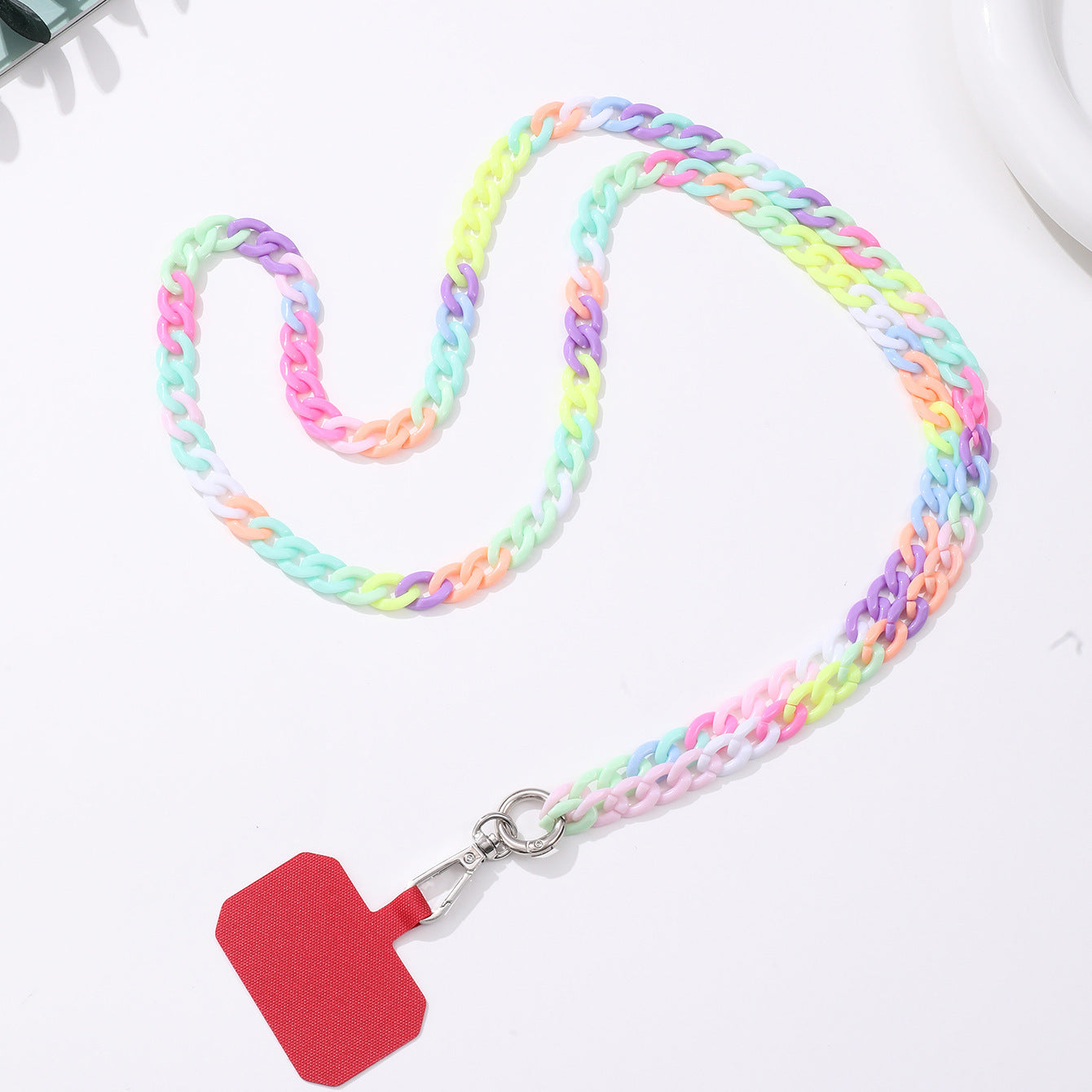 Mixed Color Colored Acrylic Crossbody Chain - 图片 5
