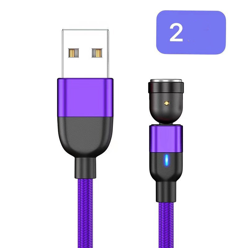 Magnetic Data Cable Threeinone 540-degree Rotation  Charging Cable Suitable - 图片 7
