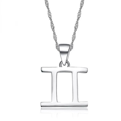 S925 Sterling Silver Twelve Constellation Pendant Fashion Simple dd09cf86 9c4b 4aac a779 6b7c4a9f3c07