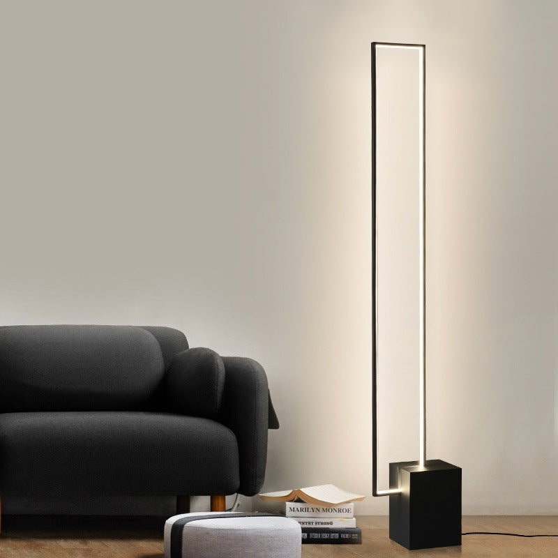 Minimalist Sand Black Floor Lamp Quadriboid Base Square Light Body dd1275fd 3769 47cf 8008 cfda672a5aca