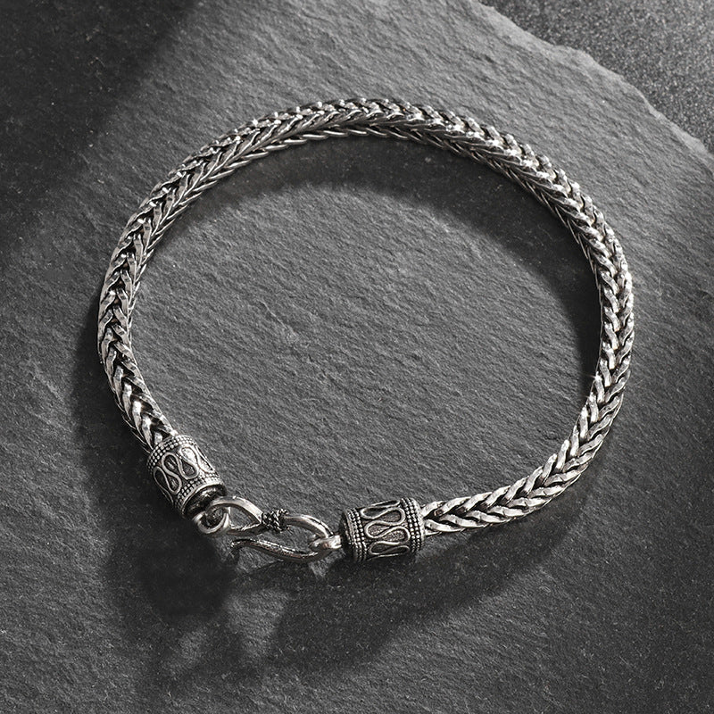 Men's Retro Stainless Steel Ins Style Personalized Bracelet dd385986 f279 4bb5 8e6e 93135c316487