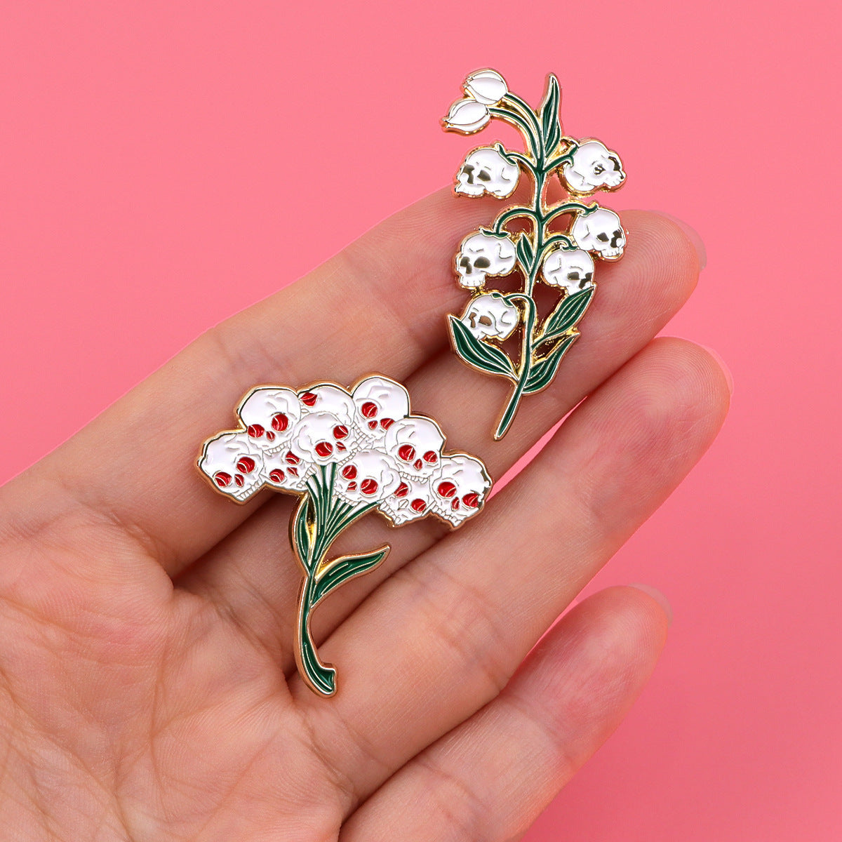 Skull Flower Brooch Backpack Ornament Accessories Pin Alloy dd5755b7 2f55 459f be91 0264108e0a76