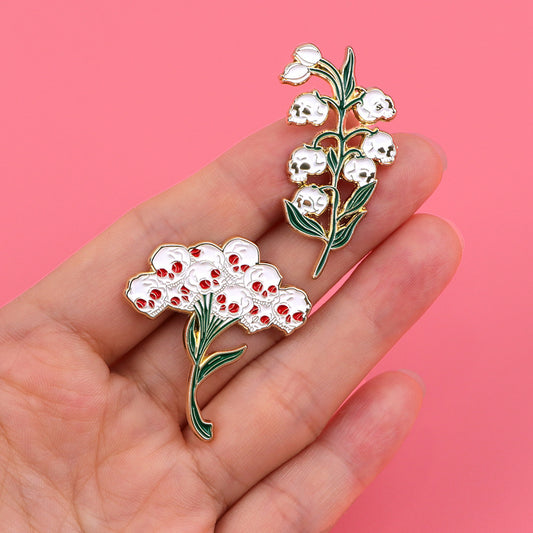 Skull Flower Brooch Backpack Ornament Accessories Pin Alloy dd5755b7 2f55 459f be91 0264108e0a76