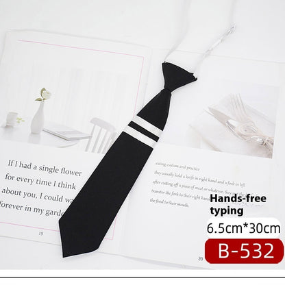 JK Tie Black Gray Plaid Striped Girl Bow dd69577b bceb 4da4 be73 3c09ca7fb683 trans