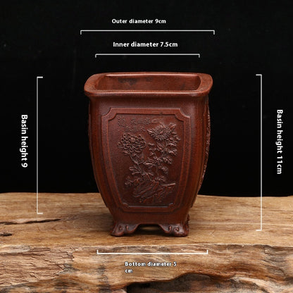 Purple Sand Flowerpot Classical Square Stick Bottle Desktop dd6d1ed8 01ba 4b5f 9653 096982493958