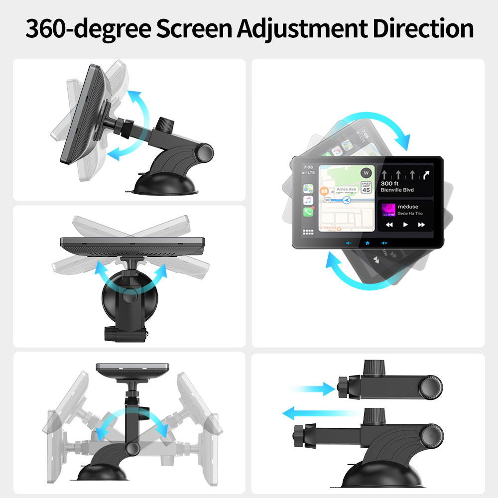 7 Car Wireless CarPlay Display Cigarette Lighter Interface Suction Cup Universal - HD Wireless Product #4