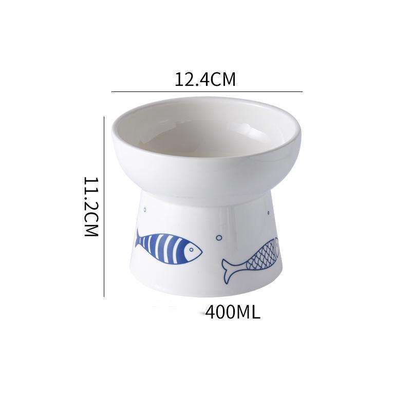 Ceramic Non Slip Elevated Pet Cat Dog Food Bowl dda35d7a 5050 4759 aa97 cdaedf9175e2