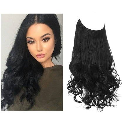 Wig Female Extension Chemical Fiber Long Curly Hair Matte High-temperature Fiber Fishing Thread Wig Set ddae612f 9eec 4633 a8