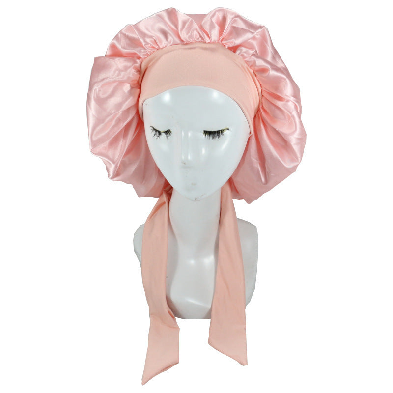Lace-up Hair Care Silk Nightcap ddb00092 7230 4572 a266 756718bcef94