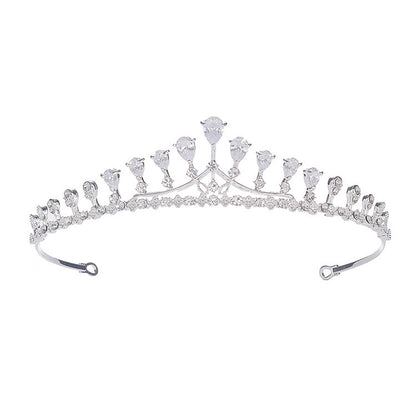 Simple Rhinestone Silver Headband Crown ddb92f68 7047 4692 a1ed 8824df659c58