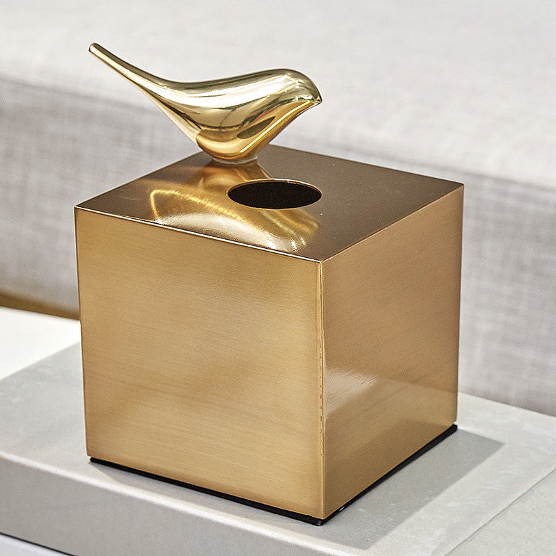 Brass Metal Small House Tissue Box ddc09cd3 4601 417a 81f4 9f6f8507dc38