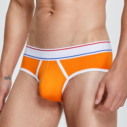 Autumn New Men's Triangle Solid Color Cotton Low Waist Youth Underwear ddc261db b794 44d5 a2ad ce7cf9e6bba5