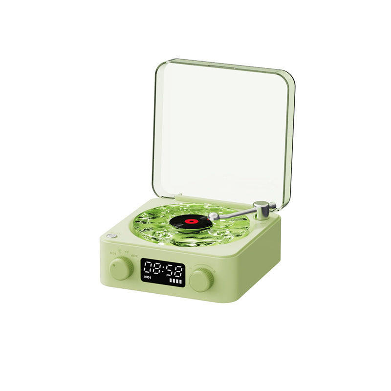 Retro Turntable Speaker Wireless Bluetooth-compatible 5.0 Vinyl Record Player Stereo Sound With White Noise RGB Projection La