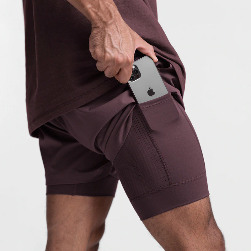 Men's Running Double-layer Fake Two-piece Sports Jogger Pants dddbc89d 9ecd 401b a10d 9d3f1edcda49