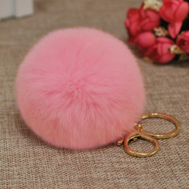 Cute Rex Rabbit Fur Ball Keychain ddf04964 7d07 4d6b 8921 4dbcd0a20431