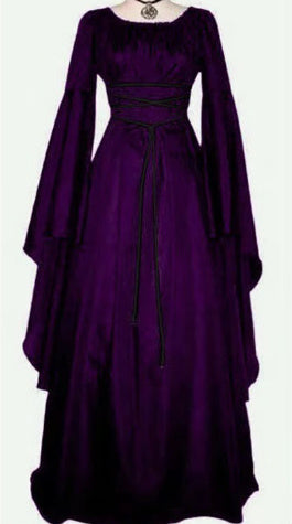 Halloween Long Sleeve Round Collar Belt Irregular Ladies Dress Halloween Witch Costume ddf0ca16 d4c0 4099 8d83 72c0aca5b769