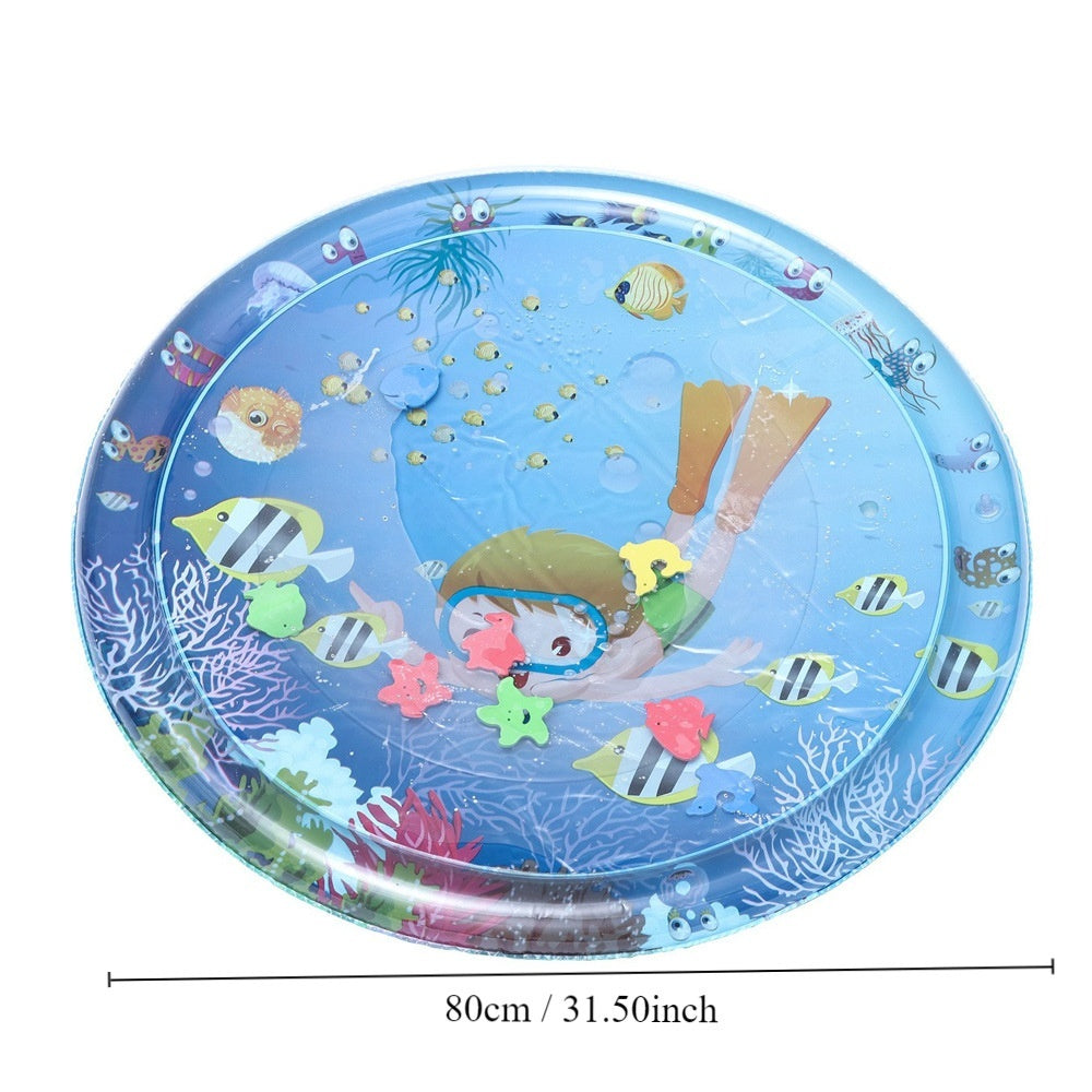Children's Inflatable Marine Animal Racket Water Cushion Baby Crawling Racket Water Bag Racket Water Cushion Climbing Pad ddf