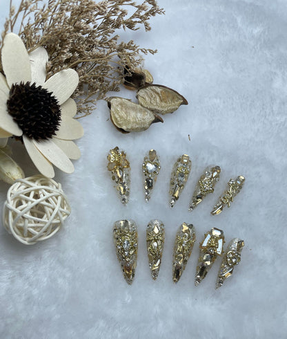 Handmade Wear Nail Luxury Elegant Advanced Heavy Industry Long Manicure ddf9cdc1 7c27 4f2c b55f 7d7d87a92531