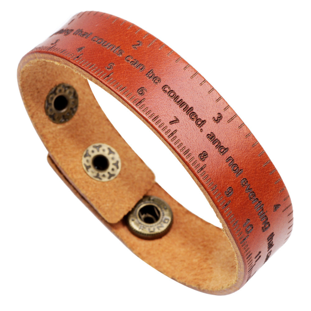 Simple Cowhide Straightedge Business Student Bracelet de12920b 385f 435d 9735 38ecc39a2446