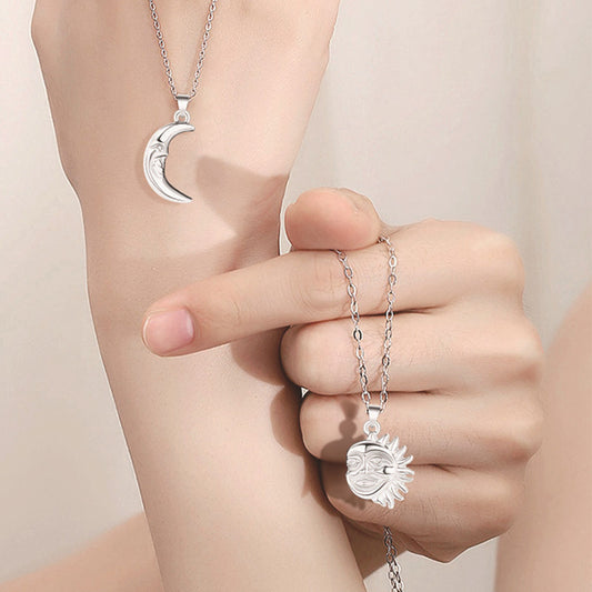 Sun And Moon Necklace Pair Of Magnetite Men And Women de12deba 5c9e 4854 bcd9 c48925eefae5