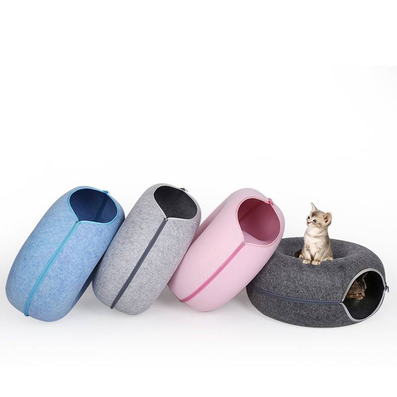 Four Seasons Available Cat Round Felt Pet Nest de27485d 41b4 49ec ab24 95c44ffb5b64