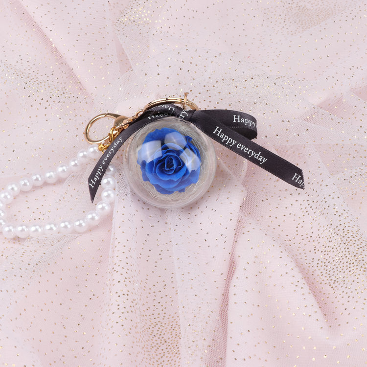 Rose Perianth Pearl Car Hanging Keychain de28841d db5d 4ed9 9858 4be331260456