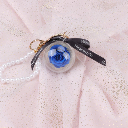 Rose Perianth Pearl Car Hanging Keychain de28841d db5d 4ed9 9858 4be331260456