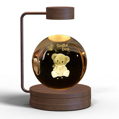 Crystal Ball Cosmic Dinosaur Indoor Night Light USB Power Warm Bedside Light Birthday Gift Night Lamp de2de33d 3856 423d 9cac