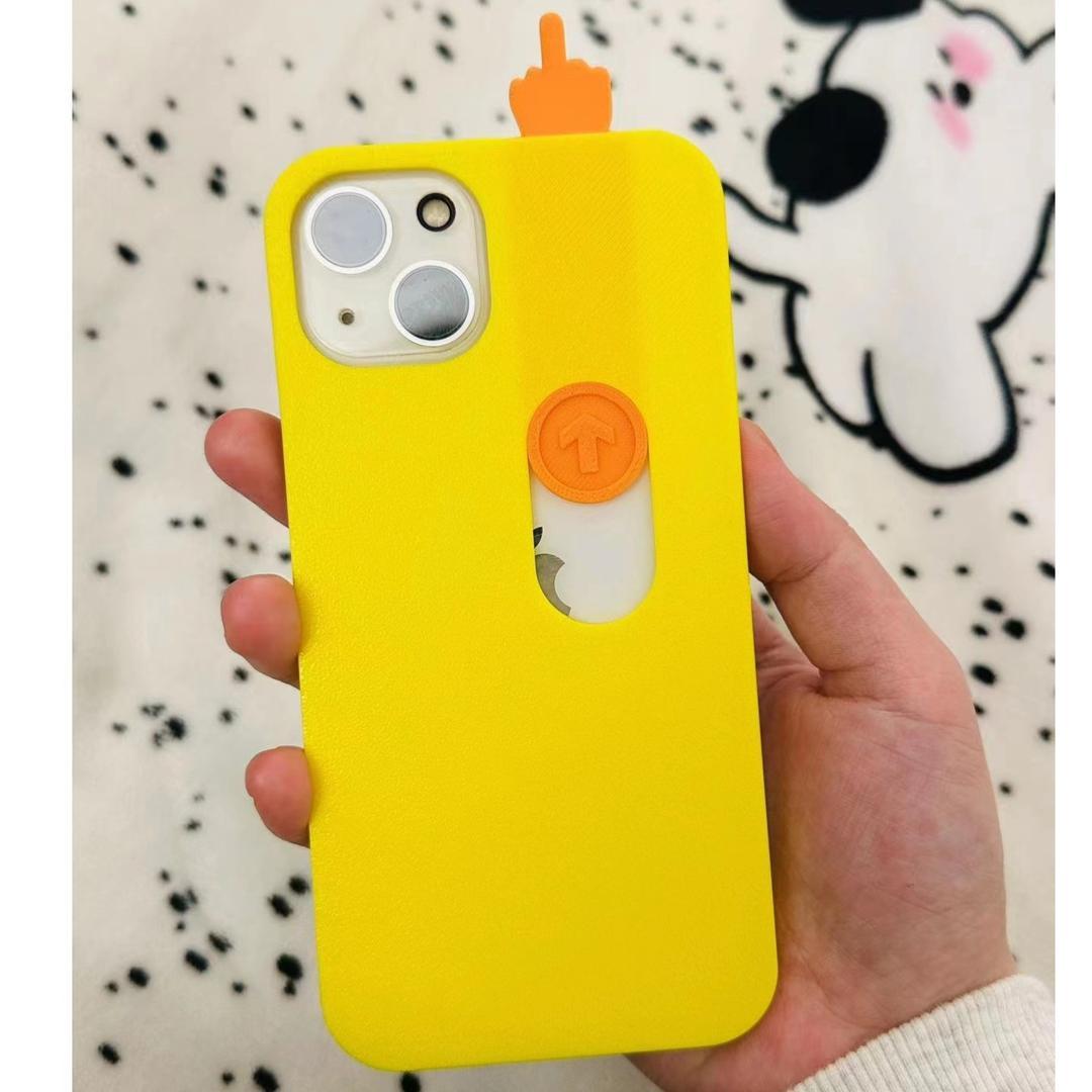 Funny Spoof 3D Printing Sliding Middle Finger Phone Case Toy de32b86d 70ae 4125 845d 76d10508997c