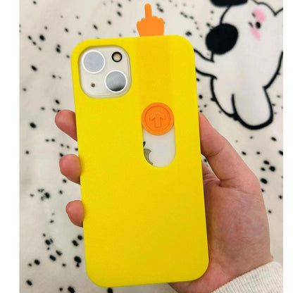 Funny Spoof 3D Printing Sliding Middle Finger Phone Case Toy de32b86d 70ae 4125 845d 76d10508997c