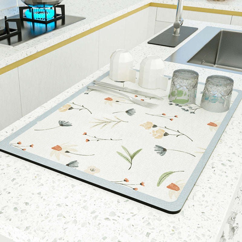 PU Leather Kitchen Countertop Draining Bar Table Insulation Bowl Plate Pot Absorbent Bathroom Mat de39e176 f84d 4dfe ba4e 68c