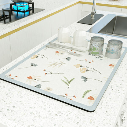 PU Leather Kitchen Countertop Draining Bar Table Insulation Bowl Plate Pot Absorbent Bathroom Mat de39e176 f84d 4dfe ba4e 68c