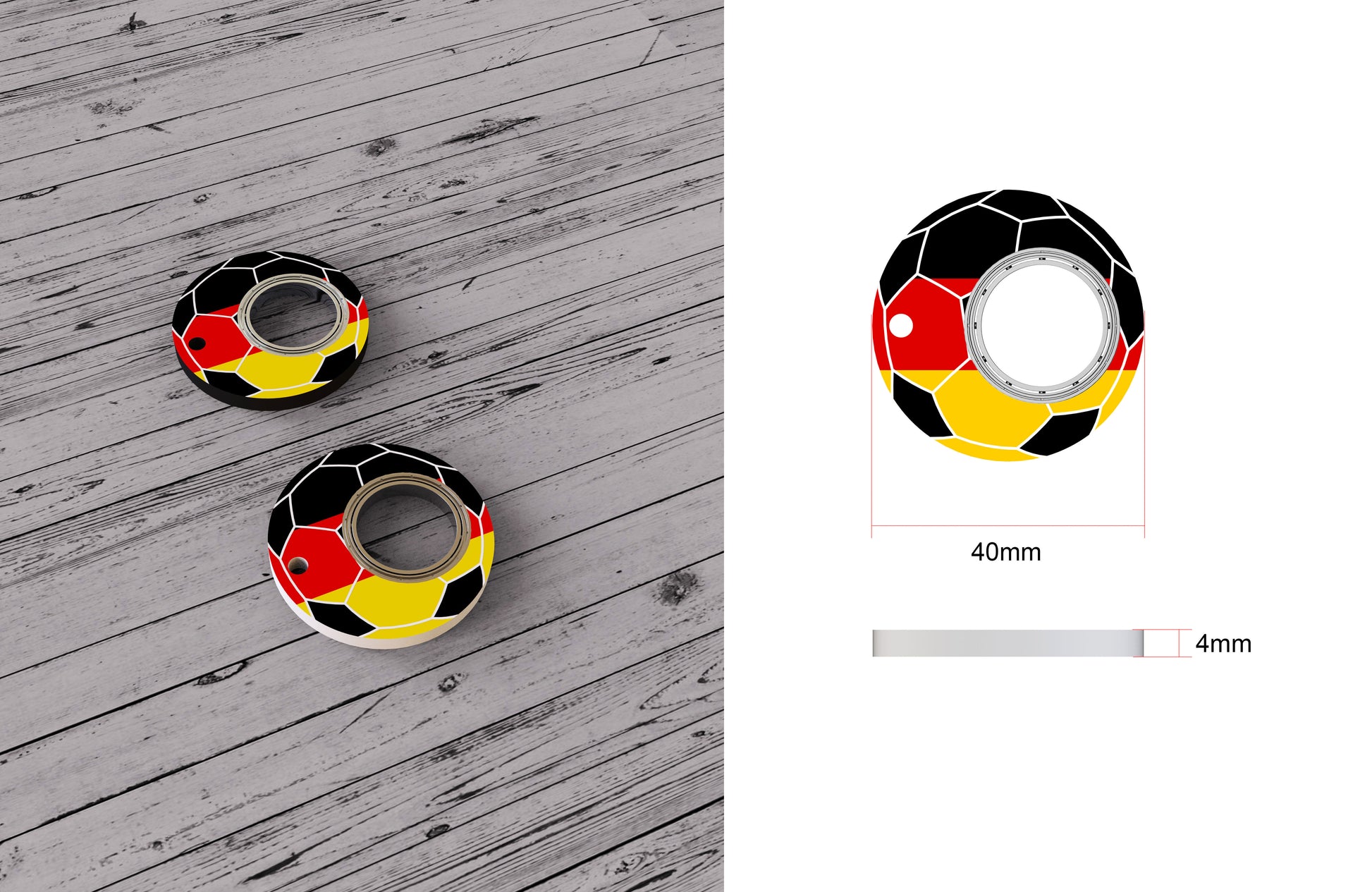 Creative Football World Cup Fidget Spinner Toy Keychain Hand Spinner Anti-Anxiety Toy Relieves Stress Finger Spinner Keychain