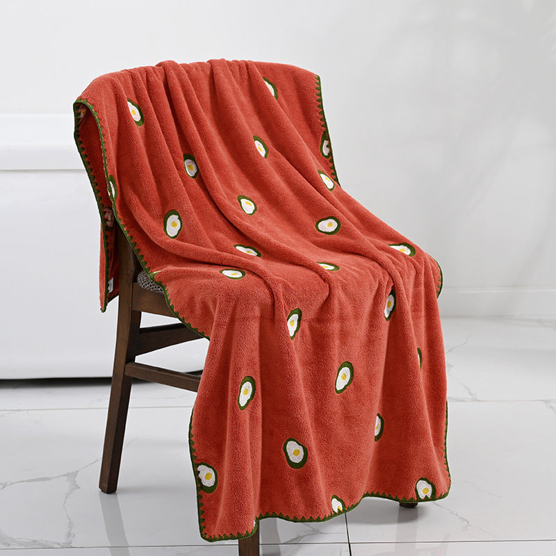 Pineapple Avocado Covers Towels Coral Velvet Soft Absorbent Couple de4ce4ea 8b50 4047 a0ca c3281cd4c9da