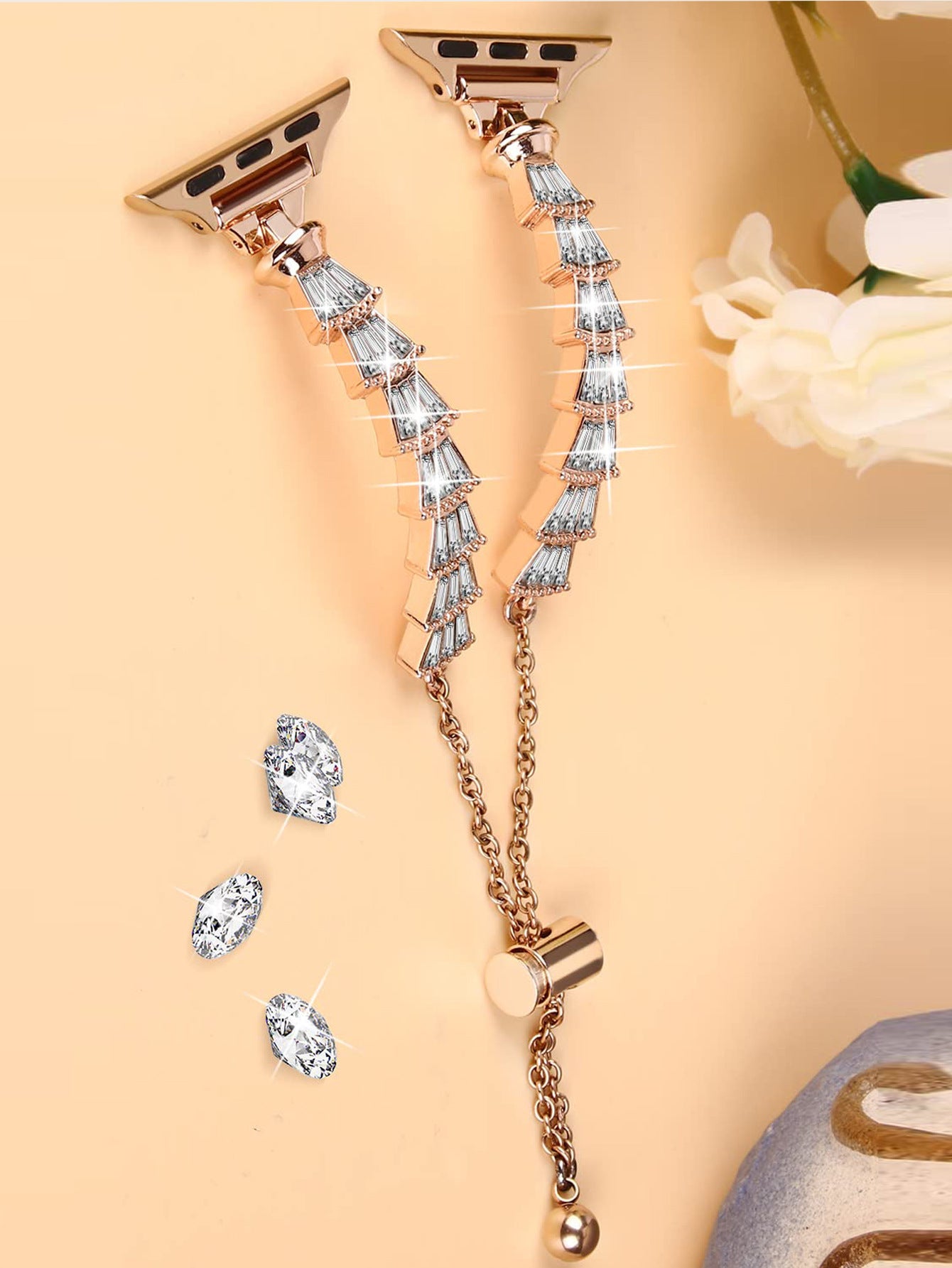 Metal Strap Stainless Steel Shell Diamond Universal de5b6e5f a22c 4dd2 81b8 aca677caff49