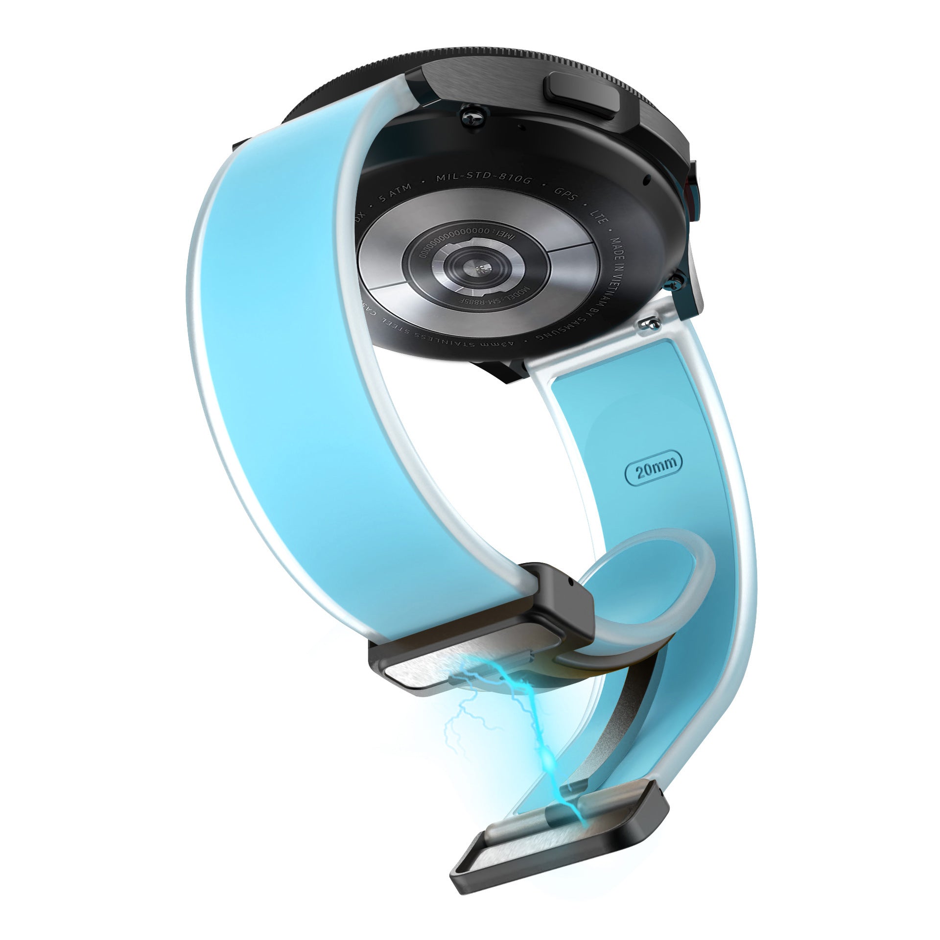 Universal Folding Magnetic Buckle Transparent Silicone Strap de5f511a d5b0 474b b46c 0282aee9588b