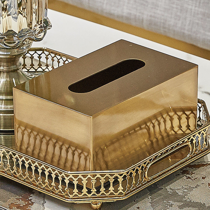 Brass Metal Small House Tissue Box de667e00 46b6 4ee1 b286 57abe9589fb9