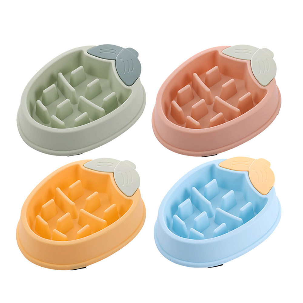 Pineapple Slow Food Bowl Food Grade Plastic Pet Dog de7f0ce3 eb7a 4aea adfb c8fbe7835b7f