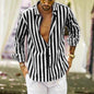 Striped Long-sleeved Casual Men's Shirt de833a8b 58e4 4cab 9342 d8694d3799fc
