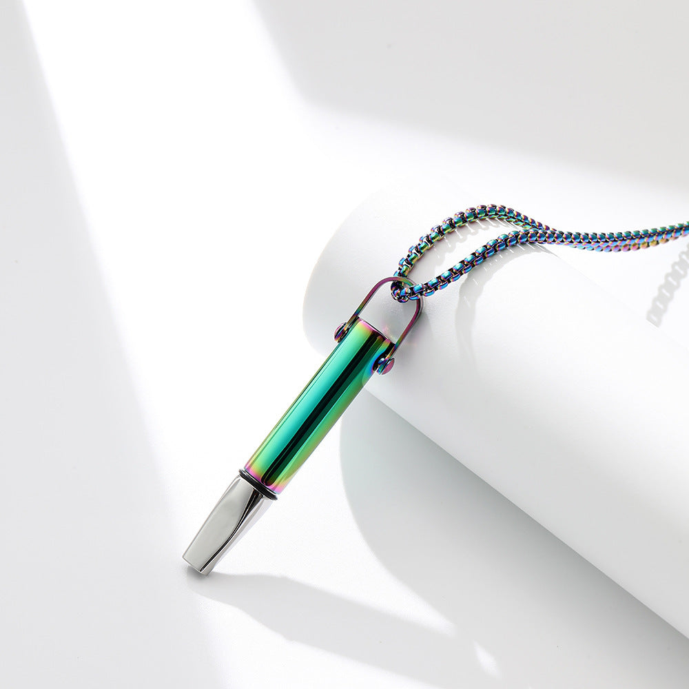 Breathing Resistance Whistle Necklace Round Tube Built-in Cotton Core de87c8b7 362e 427a b7a2 ecdbe08de841