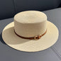 Flat Straw Hat Women's Summer Seaside UV Protection de90d3a3 3be2 4d0a 94b8 01649a062884