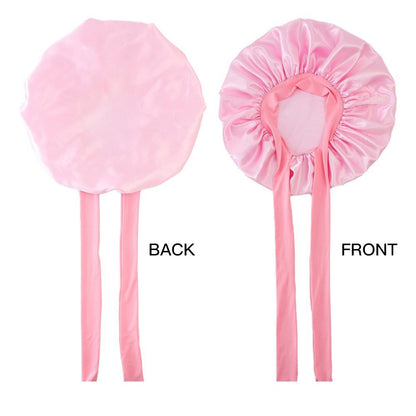 Satin Ribbon Round Bow Elastic Nightcap de96696b 98fd 43cd b91c 1a47042d032e
